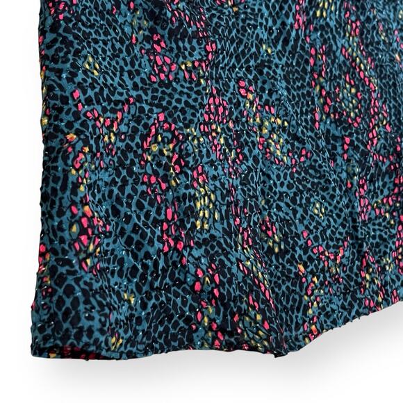 NWT Reiss Skyla Reptile Print Wrap Mini Skirt Womens Size 4 Green Lined $220 - Picture 8 of 8